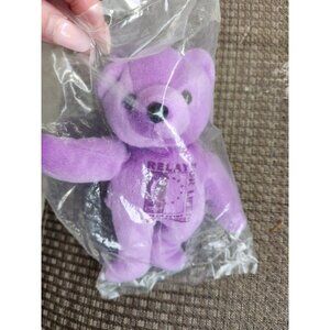 Relay For Life Purple Teddy Bear Plush NWT